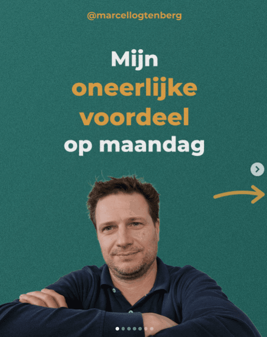 Vrij van Alcohol Instagram post